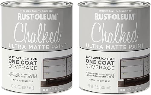 Miniatura 102 de Rust-Oleum 287722 - Pintura a la tiza ultramate para interiores, 30 onzas, capa superior transparente mate
