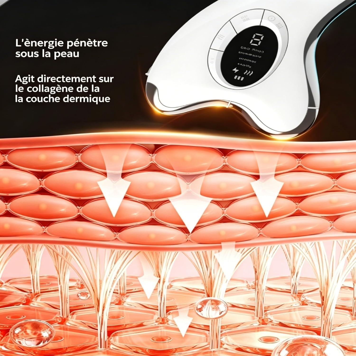Korons Gua Sha Électrique Masseur Visage Soin Anti-Rides Lifting