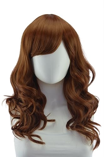Vista 94 de Epic Cosplay Hestia Dark Plum Cosplay peluca rizada de 22 pulgadas