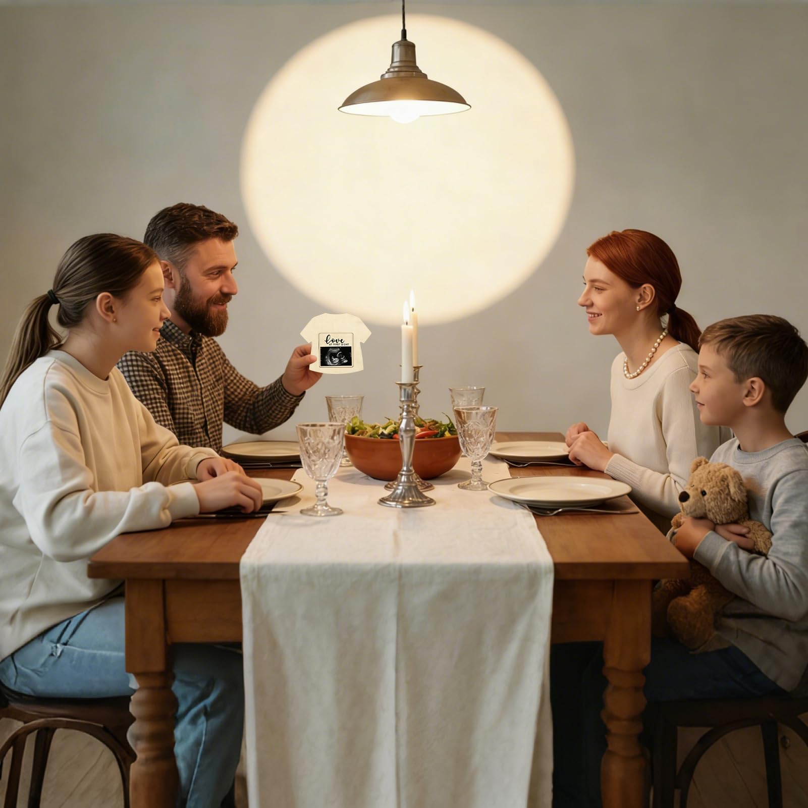 Generico Anuncio Embarazo Familia | Recuerdo de madera con foto ecografía - Regalo para abuelos,Reuniones familiares, Habitación del Bebé, Habitación de, Casa, , Cumpleaños, Gender Reveal