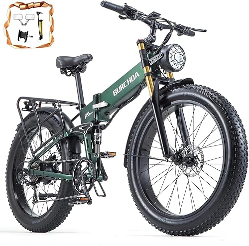 Miniatura 25 de DAMSON Electric Bike for Adults 1500W Peak Motor Mountain Ebike 30MPH 48V 20Ah Removable Battery 70-Mile Range 26" Fat Tire Off-Road Bicycle Full