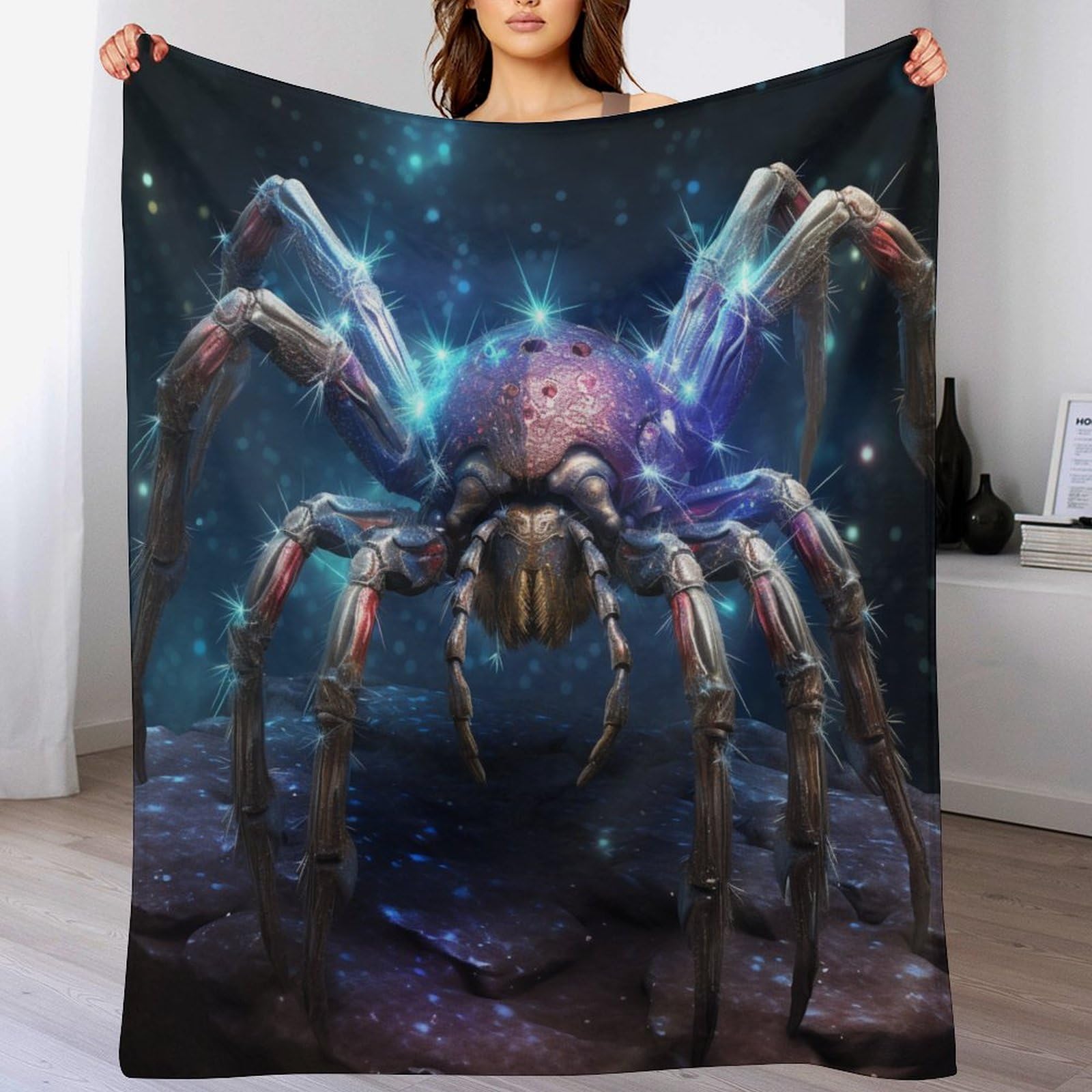 Couverture araignée flannel 150x200cm pour réchauffer les nuits des enfants