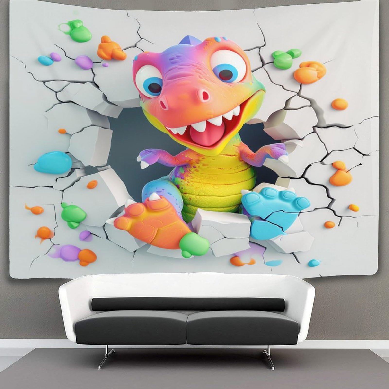 CTAMM Dinosaur Tapestry Bedroom Aesthetic - Indie Wall Tapestry Room Decor Tapestrys Tapestry Kawaii Wall Hanging,Wall Art 150cmx200cm