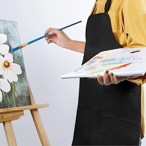 Miniatura 5 de FreeNFond Delantal ajustable para niños con 4 bolsillos para hornear pintura