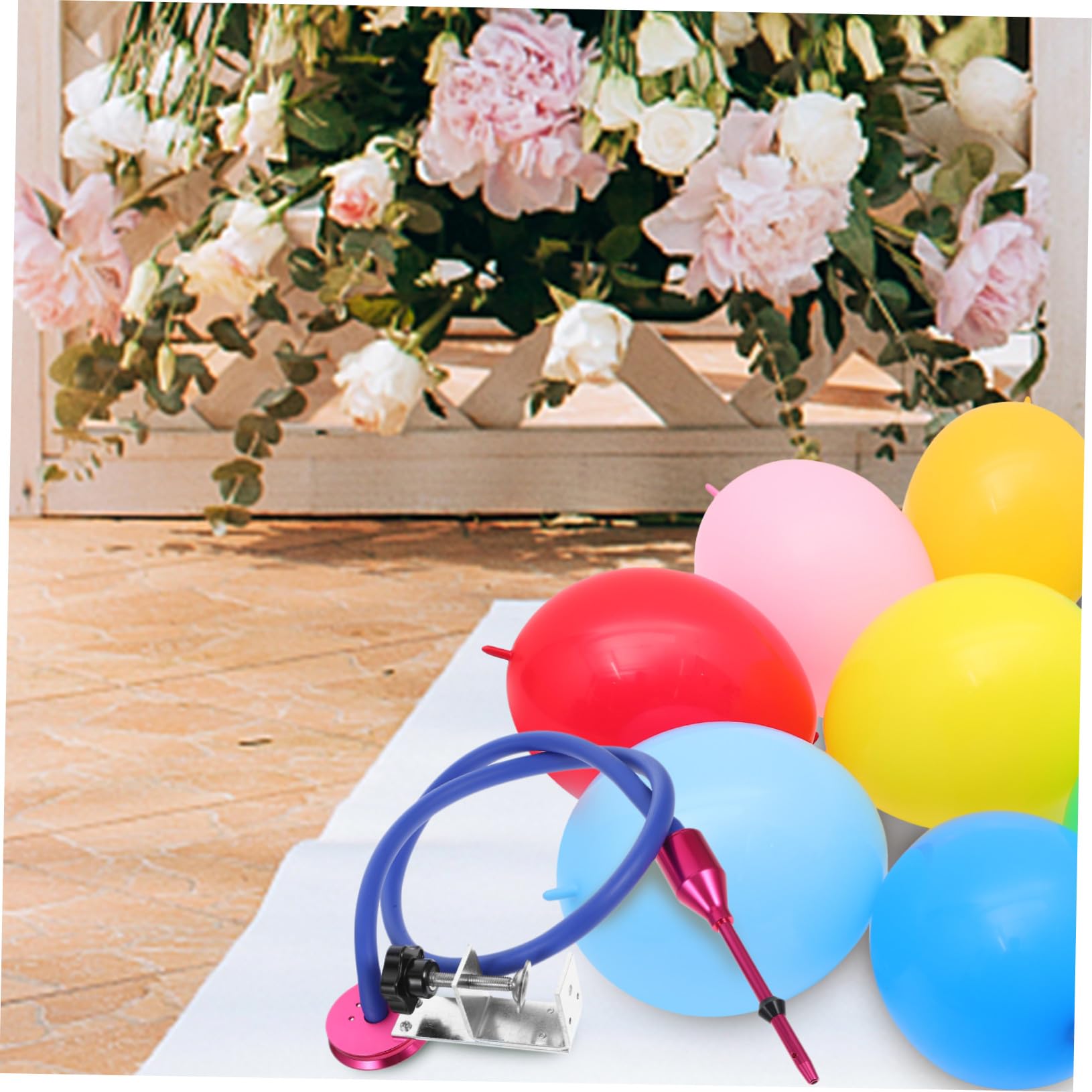 iplusmile Herramienta para Rellenar Globos y Dilatador Pequeño para Decoración de Fiestas y Bodas, Kit Ligero para Inflar Globos Dobles, Dispositivo Portátil para Cumpleaños y Eventos