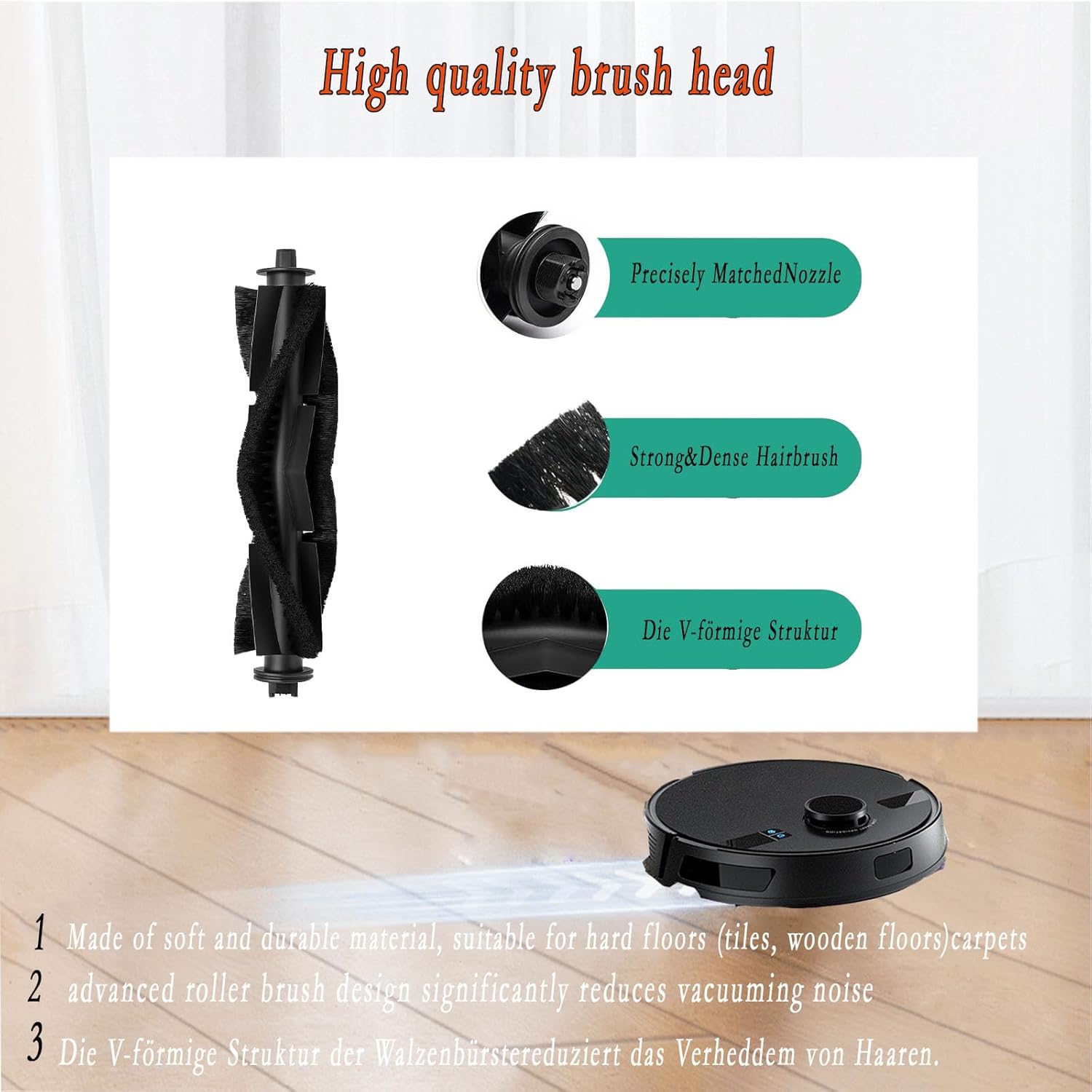 MS1 MAX Replacement Parts for MONSGA MS1 MAX Robotic Vacuum Cleaner 17pcs Accessories kit,1 Roller Brush, 4 dust Bags, 4 mop Cloths, 4 dust Bags, and 4 Side Brushes