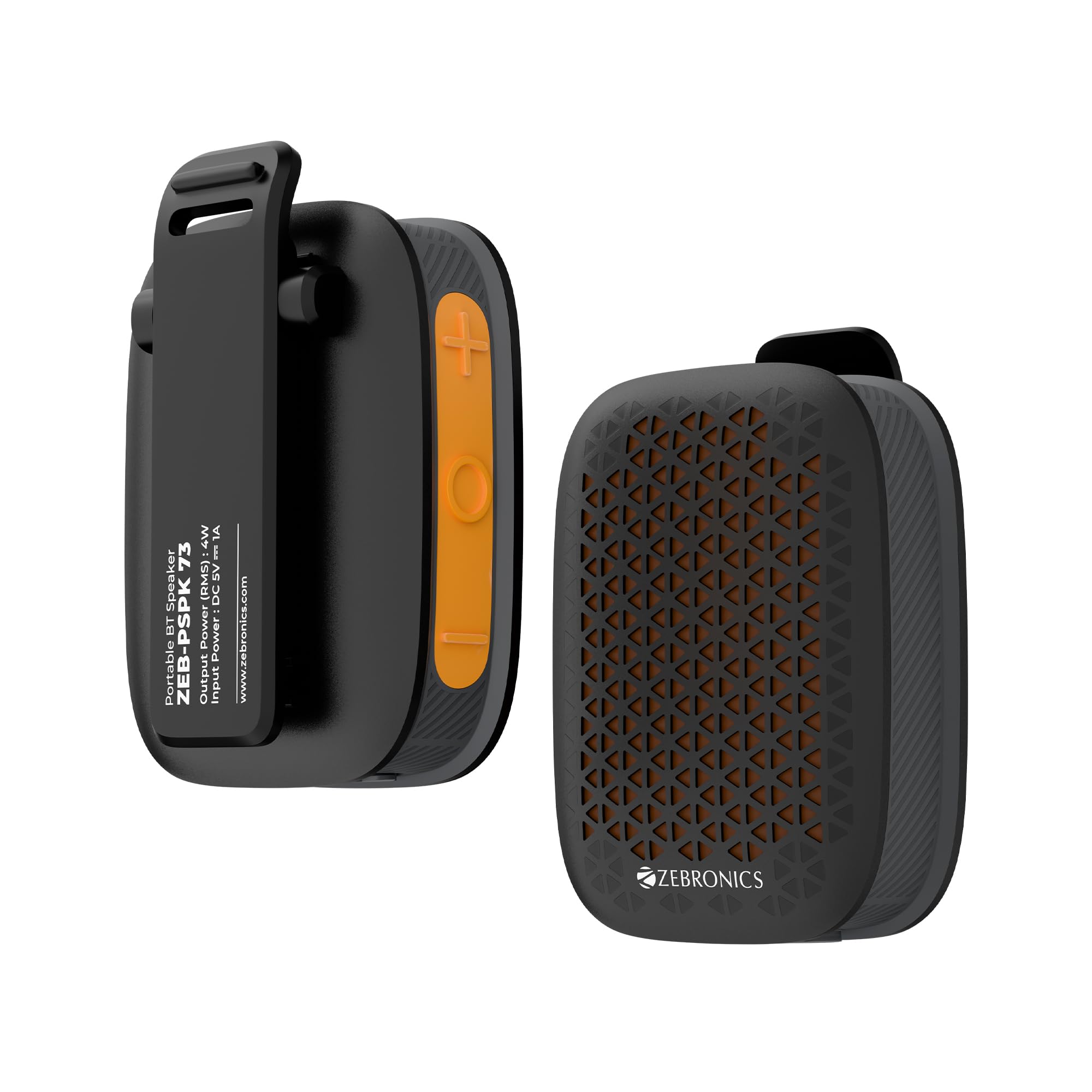 Zebronics Portable Bluetooth Speaker, 4W Output, Up to 6Hrs Playback, Magnetic Clip Design, BT v5.4, TWS Pairing, LED Indicator, Call Function, Media/Volume Control, Type-C (Clipper Pro, Black)-image-48