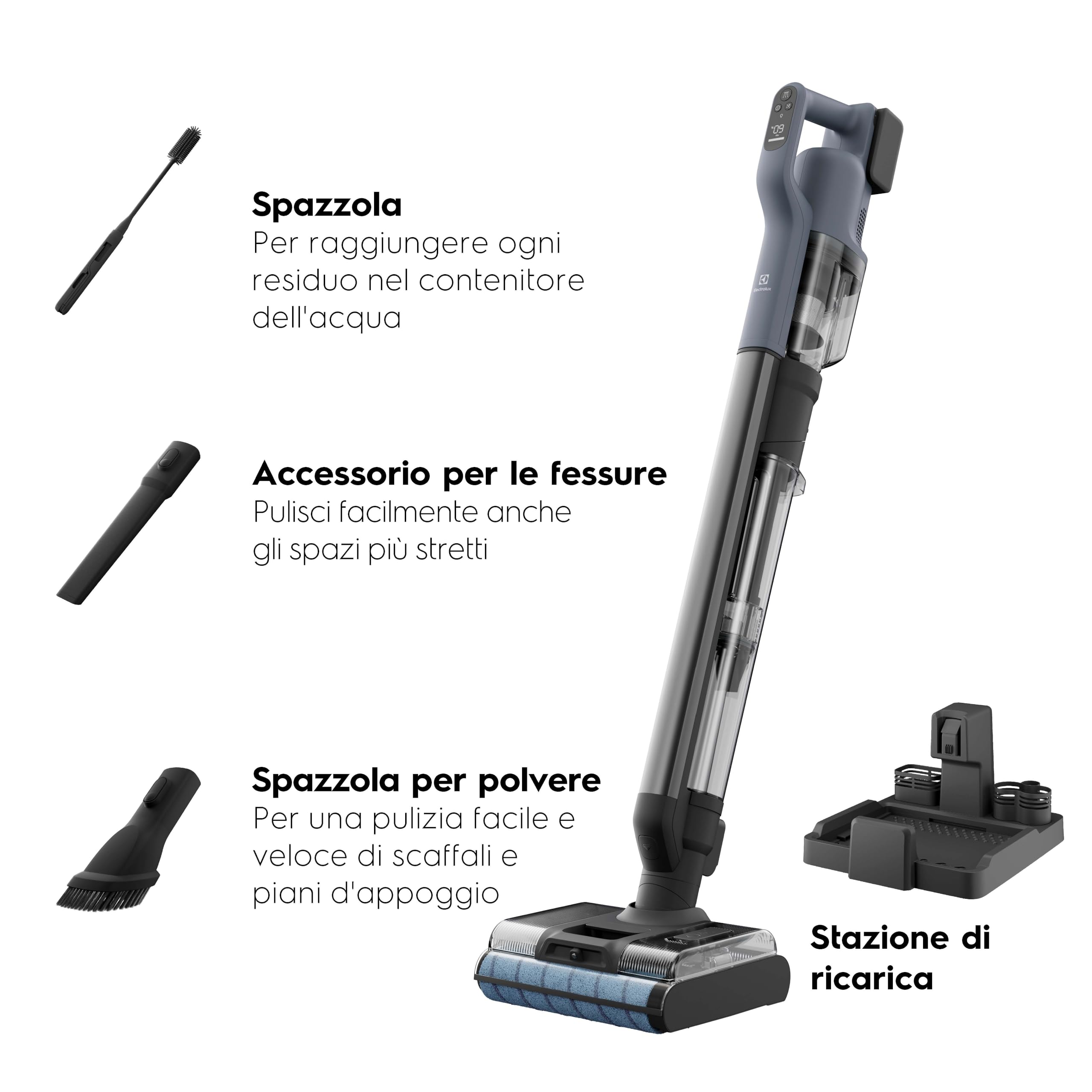 Aspirapolvere Cordless Electrolux EW82U1DB Auto Pulizia 35 Minuti - Dettaglio