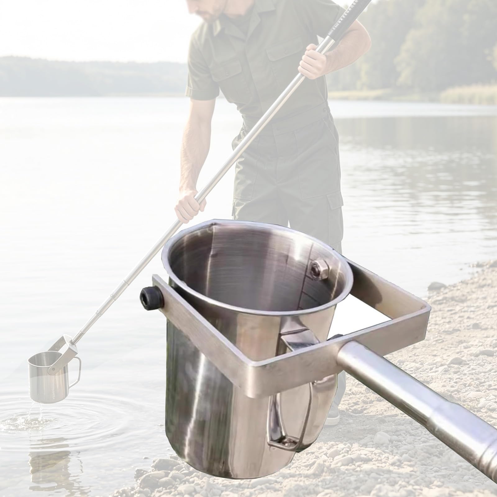 Bailer Campionatore Acqua, 500 Ml/1000 Ml Con Contenitore Di Raccolta | Attrezzo Prelievo Pozzo, Uso Industriale, Di Laboratorio E Fiume(1000ml,1.43-6.0m/4.7-19.7ft)