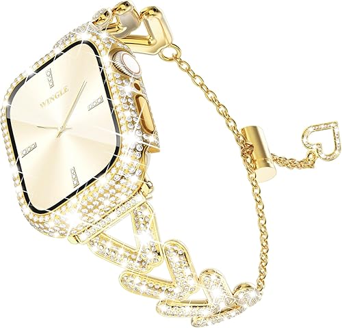Miniatura 10 de WINGLE Funda brillante para Apple Watch Band para mujeres de 1.575 pulgadas, 1.732 pulgadas, 1.614 pulgadas, 1.772 pulgadas, 1.614 pulgadas, 1.614