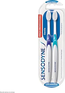 Sensodyne Escova Dental Gentle para Dentes e Gengivas Sensíveis, Cerdas Extra Macias e Limpeza Suave, 2 unidades