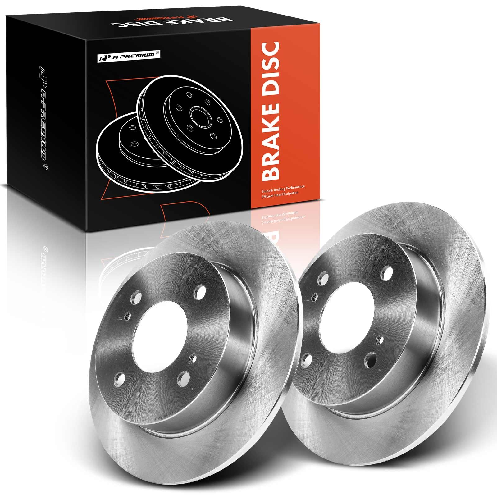 APremium 10.16 inch (258mm) Rear Solid Disc Brake Rotors Compatible with Select Nissan and