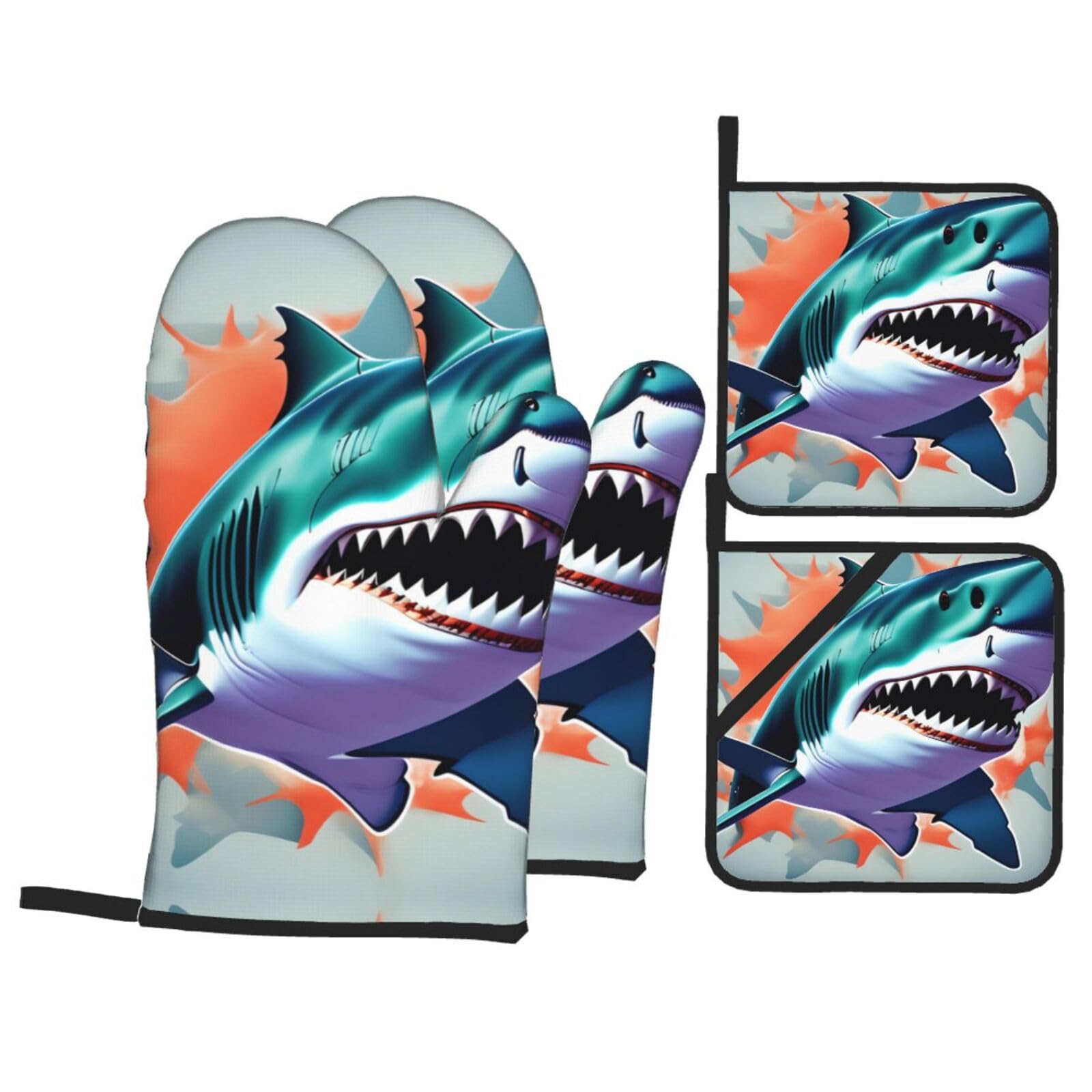 Évitez les brûlures avec les gants de cuisine épais HYTTER Shark Cum