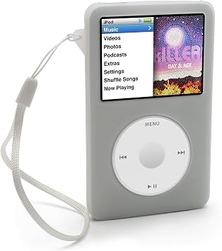 iGadgitz MU-LUKA-SY8D Silicone Skin Case Cover compatible with Apple iPod Classic 80GB, 120GB & 6th Gen 160GB Model with Depth of 10.5mm - Clear