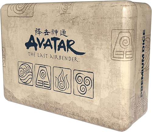 Miniatura 5 de Avatar The Last Airbender - Juego de dados prémium | Dados coleccionables D6 con estuche de lata personalizada | Dados de 6 lados con licencia