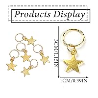 Vista 3 de NAISKA 4 de julio, accesorios de rastas de estrella de cinco puntas, joyería para el cabello para mujer, trenzas y pinzas para el cabello, 1 unidad