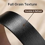 Men Belt Genuine Leather for Regular & Big and Tall (35"-62") Jeans Belt Dress Belt Casual & Work