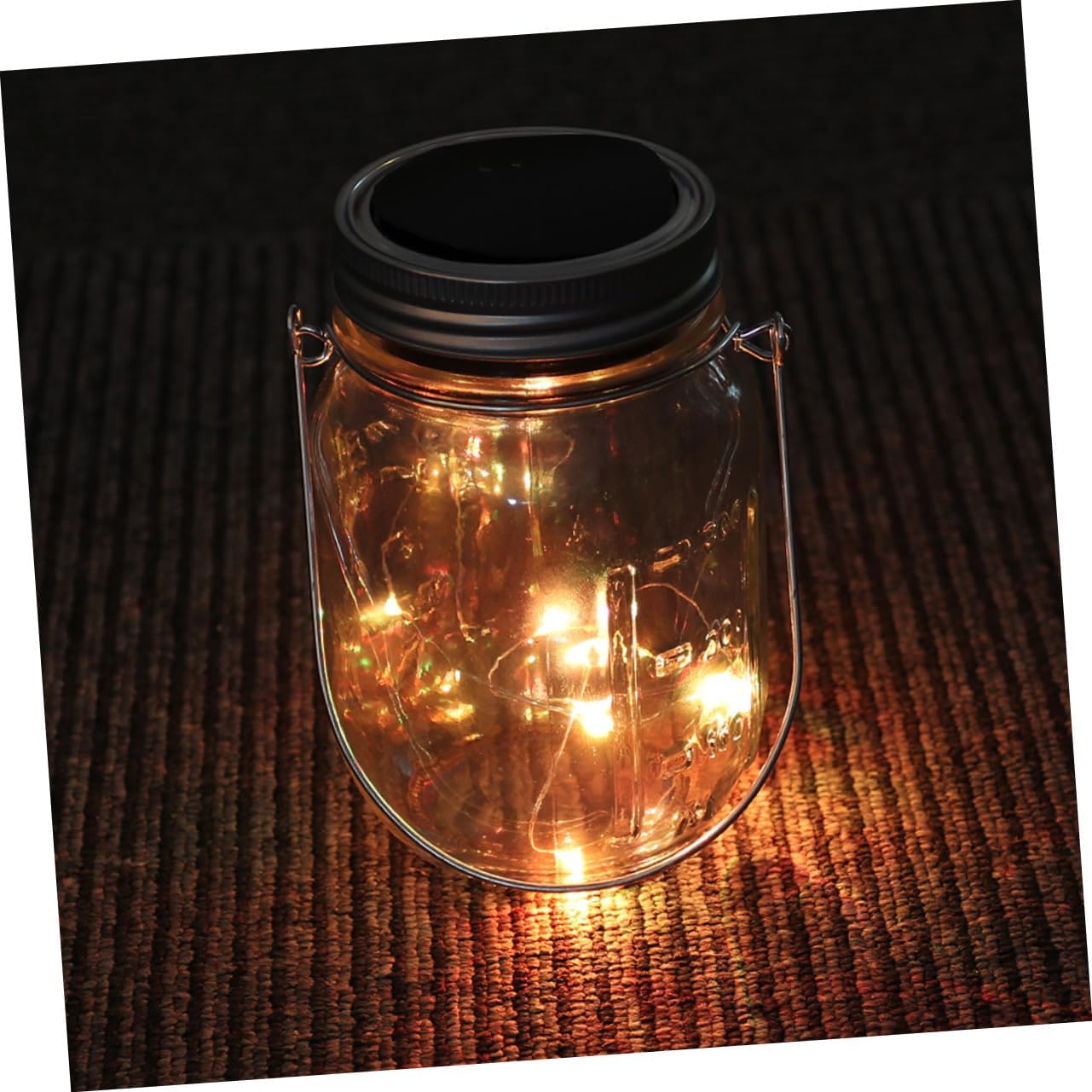 3pcs Solar Jar Lights Outdoor Garden Solar Hanging Lights Warm Led Decor for Balcony Table Porch for Home Decoration