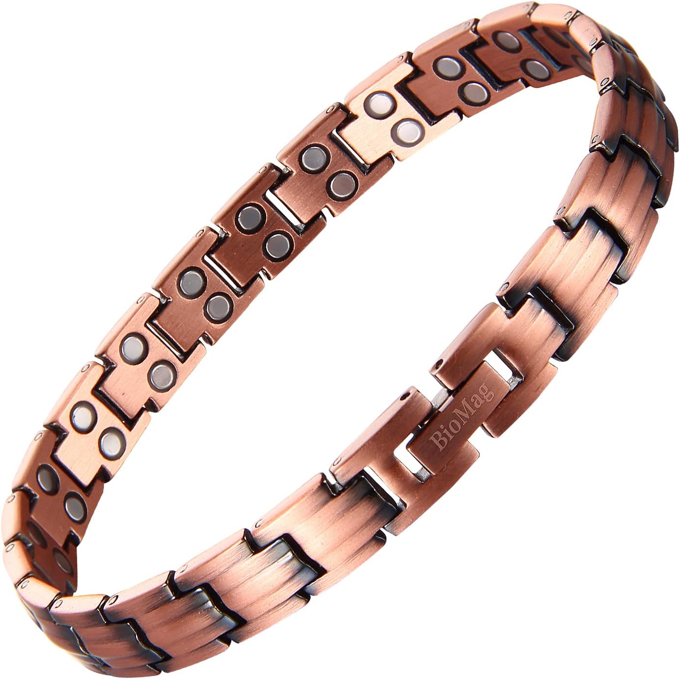 BioMag 99.9% Copper Ankle Bracelets for Women Magnetic Women's Ankle Bracelet Adjustable Copper Anklet with Sizing Tool Jewelry Gift for Her Mom Valentine's Day