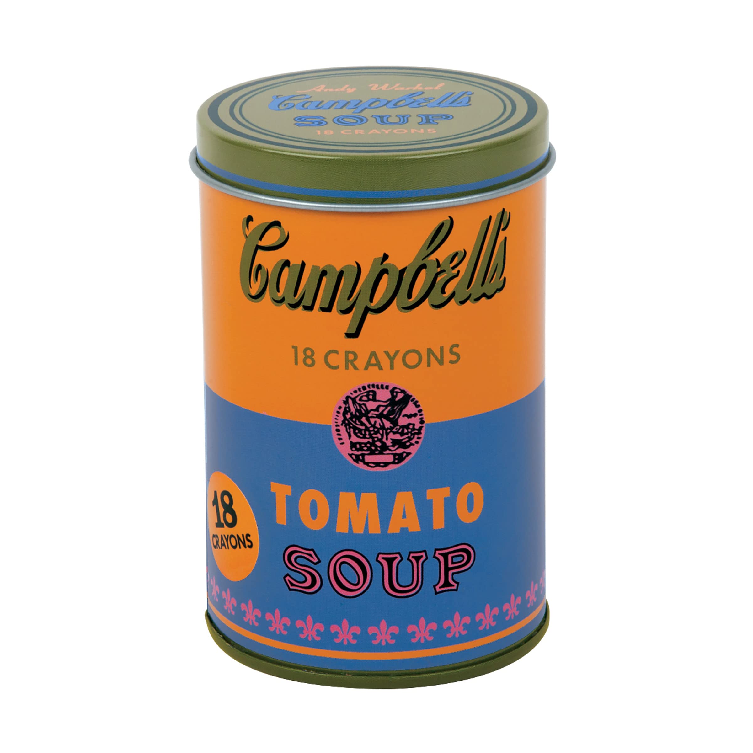 Amazon.com: Mudpuppy Andy Warhol Soup Can Crayons, Orange