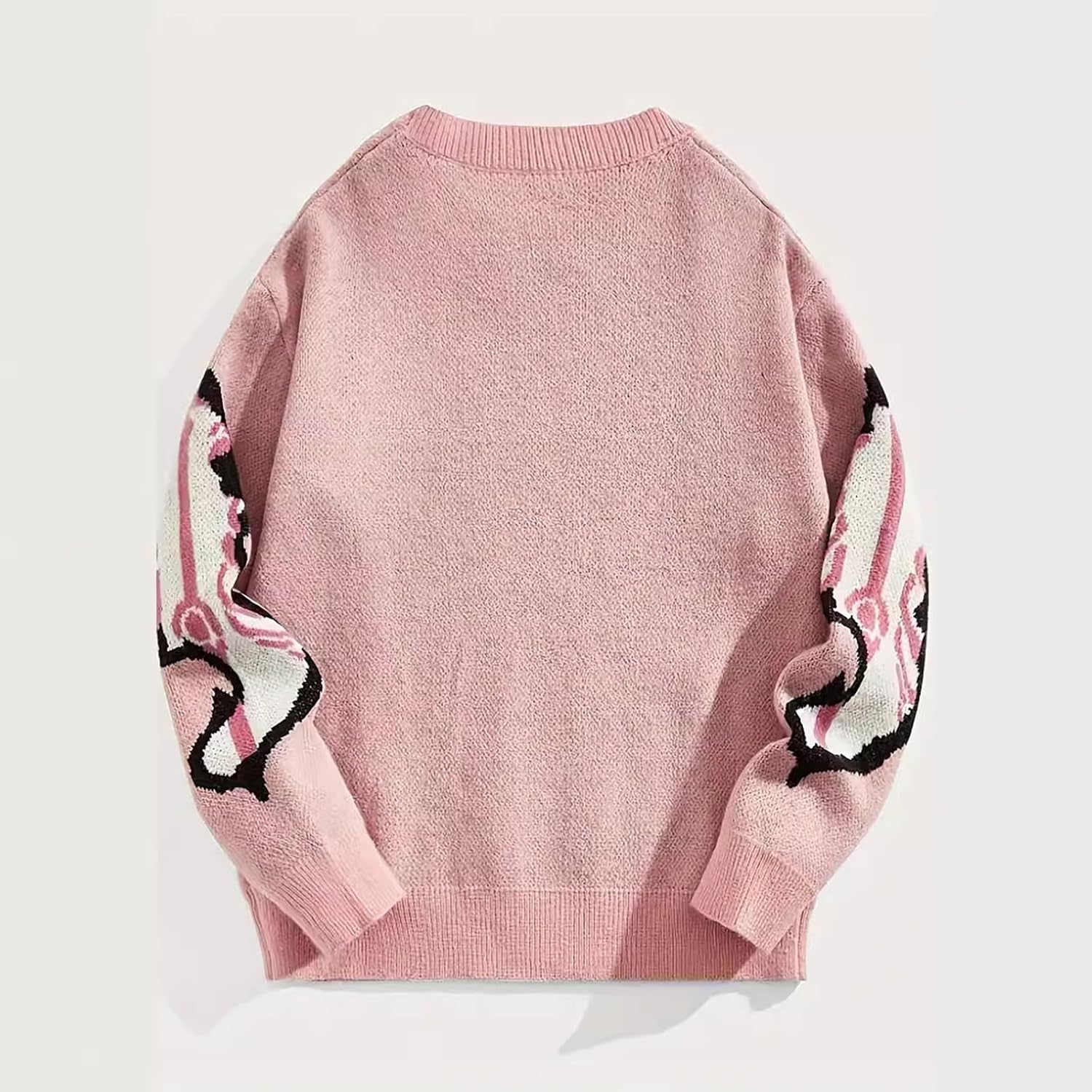 CORIRESHA Women's Halloween Skeleton Sweater Round Neck Y2k Pattern Loose Knitted Gothic Pullover Top - Image 4