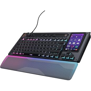 Turtle Beach Command Series KB7 TKL Wired Gaming-Tastatur - Kommando-Display mit 4,3-Zoll-Touchscreen, Flache Titan-Hall-Effe