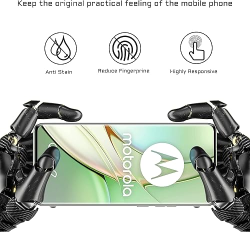 Miniatura 4 de Protector de pantalla para Motorola Moto Edge 20232024 (no más), dureza 9H antiarañazos, 3D de vidrio templado, compatible con fundas, antiarañazos