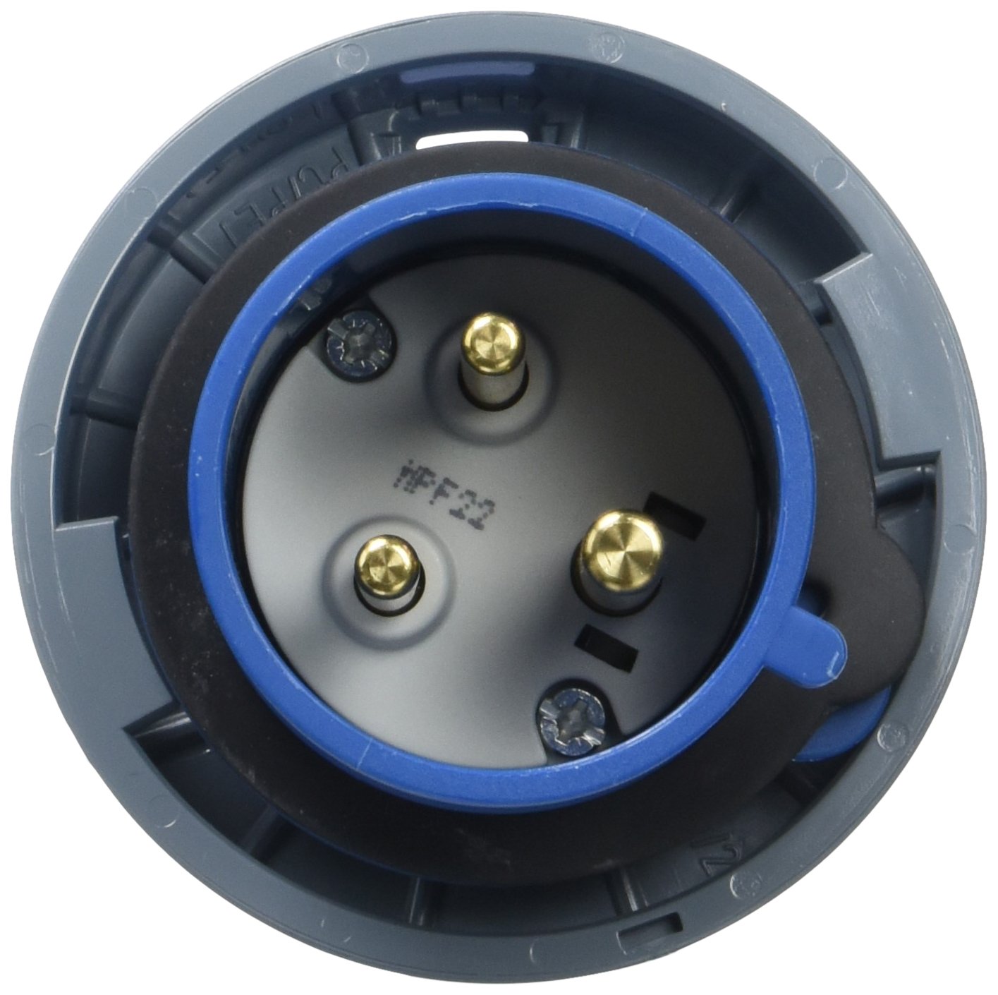 Mennekes 1720 interno di fissaggio a parete con presa a terra contatto, protezione IP 44, 6 ore posizione attuale, 3 poli, 16 A, 230 V, colore: blu