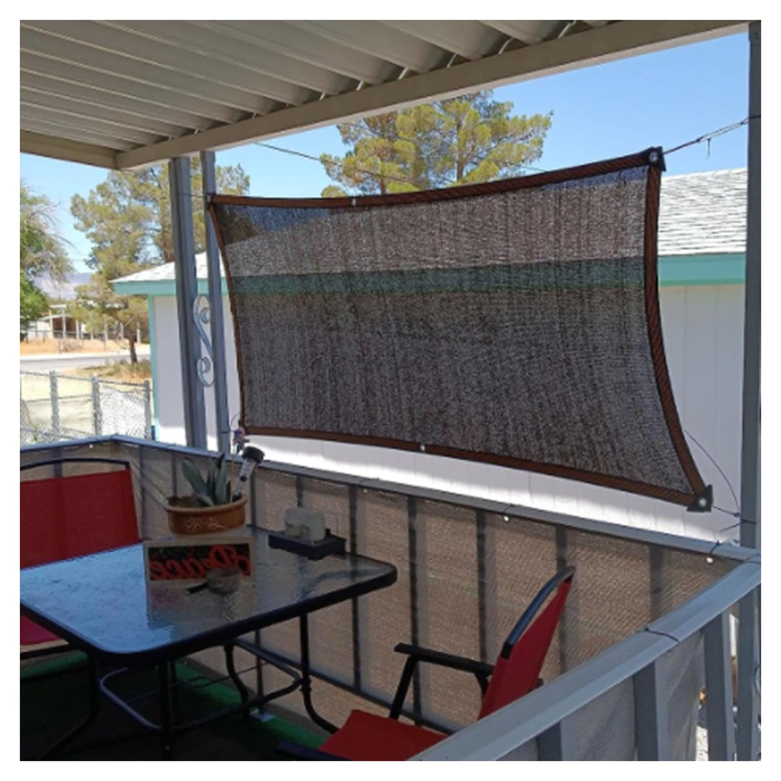 WQPMNYG Premium Shade Cloth for Plants 4x8m (13.1x26.2ft) - Versatile Garden Greenhouse Shading Net Privacy Netting Sunblock Shade Sail Awning Tarp with Grommets Black