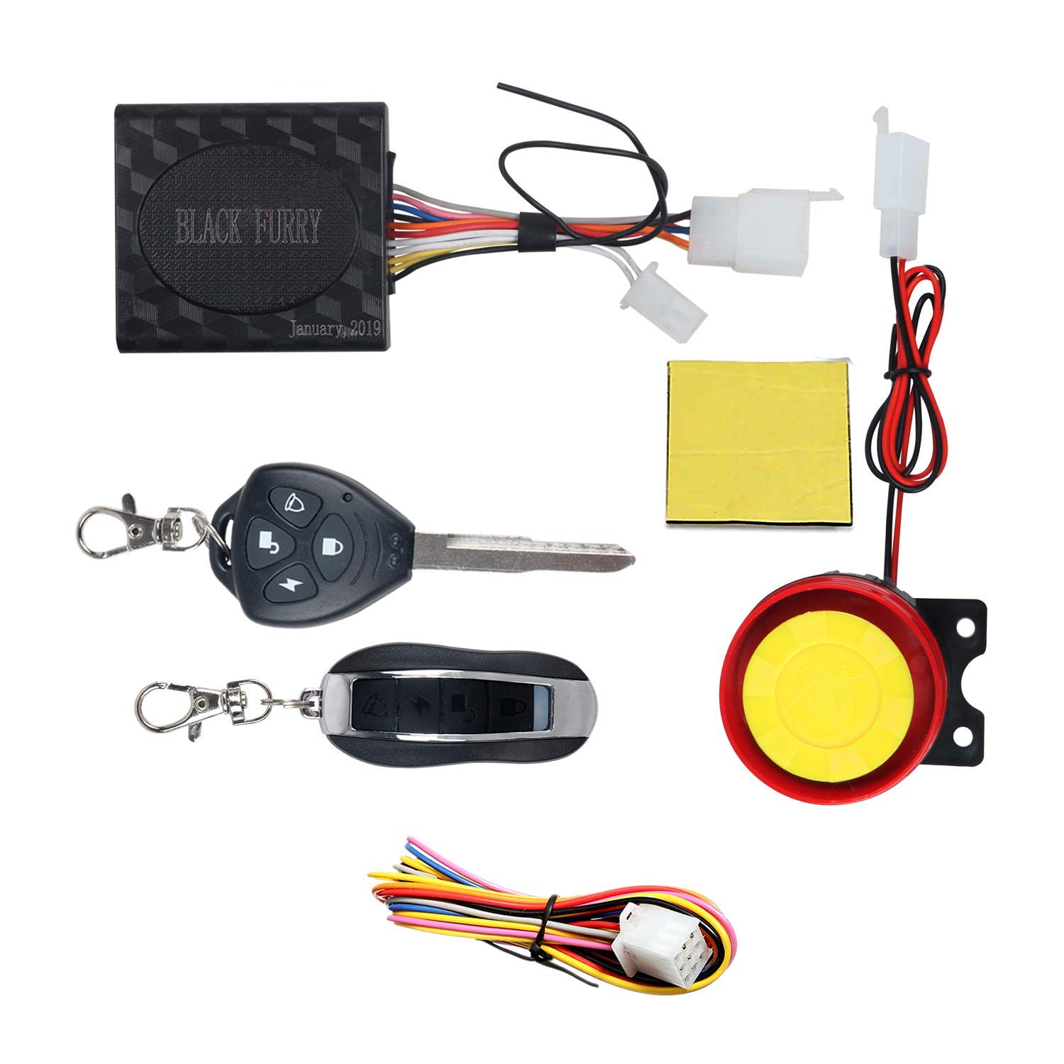 AllExtreme Anti Theft Motorcycle Security Alarm System with 2 Remotes