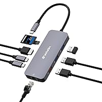 Verbatim Hub USB C 9 in 1, adattatore multiporta USB-C a HDMI