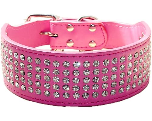 Haoyueer - Collar de perro con diamantes de imitación de 5 filas de cristal brillante, deslumbrante…