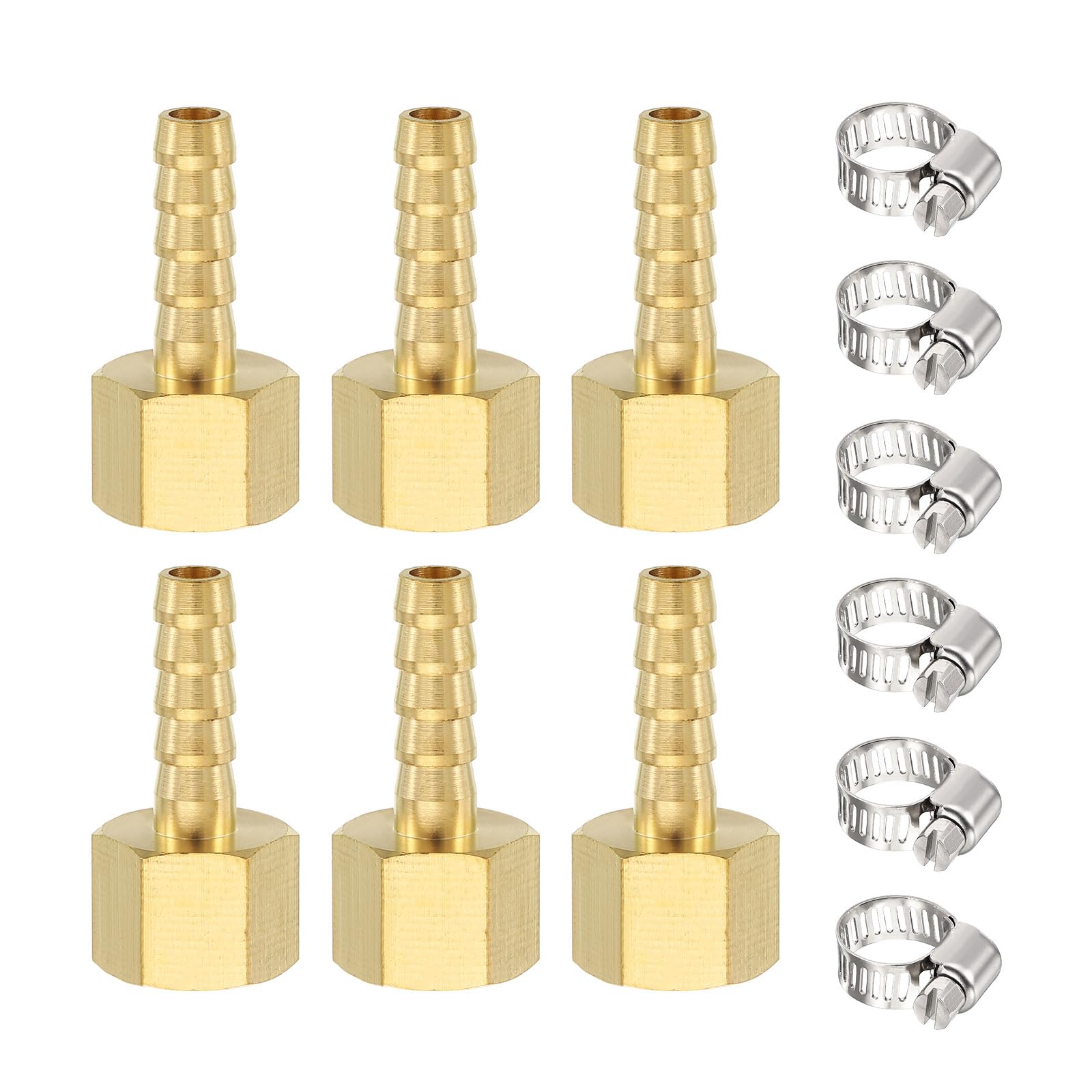 Raccord laiton 1/4" Barb x 1/8" NPT flexible tuyau camion avec collier