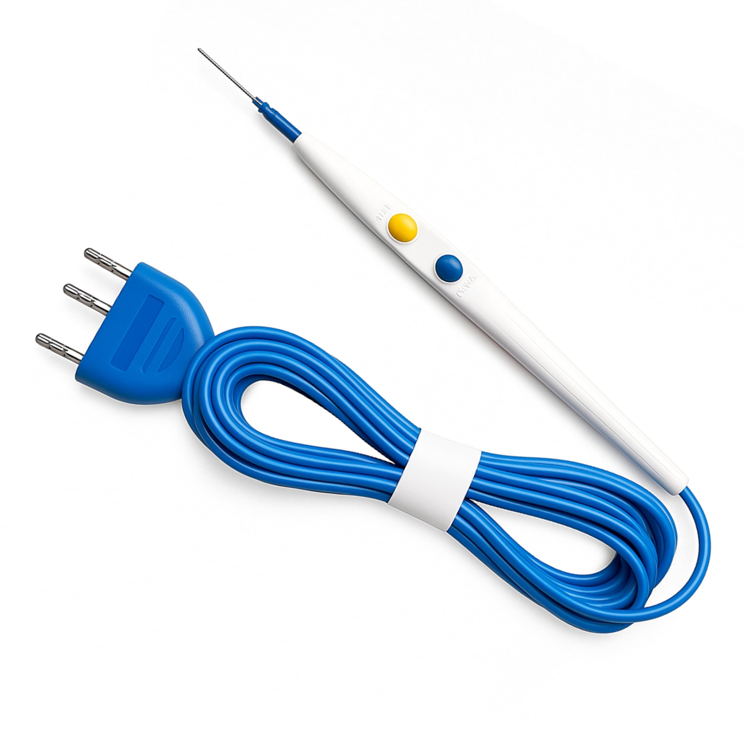 Professional Disposable Electrosurgical Cautery Pencil | Multi-Functional Cautery Tool for Hospital, Dermatology & Plastic Surgery Procedures (Blue &, White)