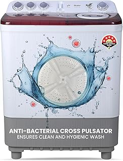 Haier 9 Kg 5 Star Semi Automatic Top Load Washing Machine with Oxyi Dry Technology and Spray Function, Anti Bactrerial Vor... Price In India