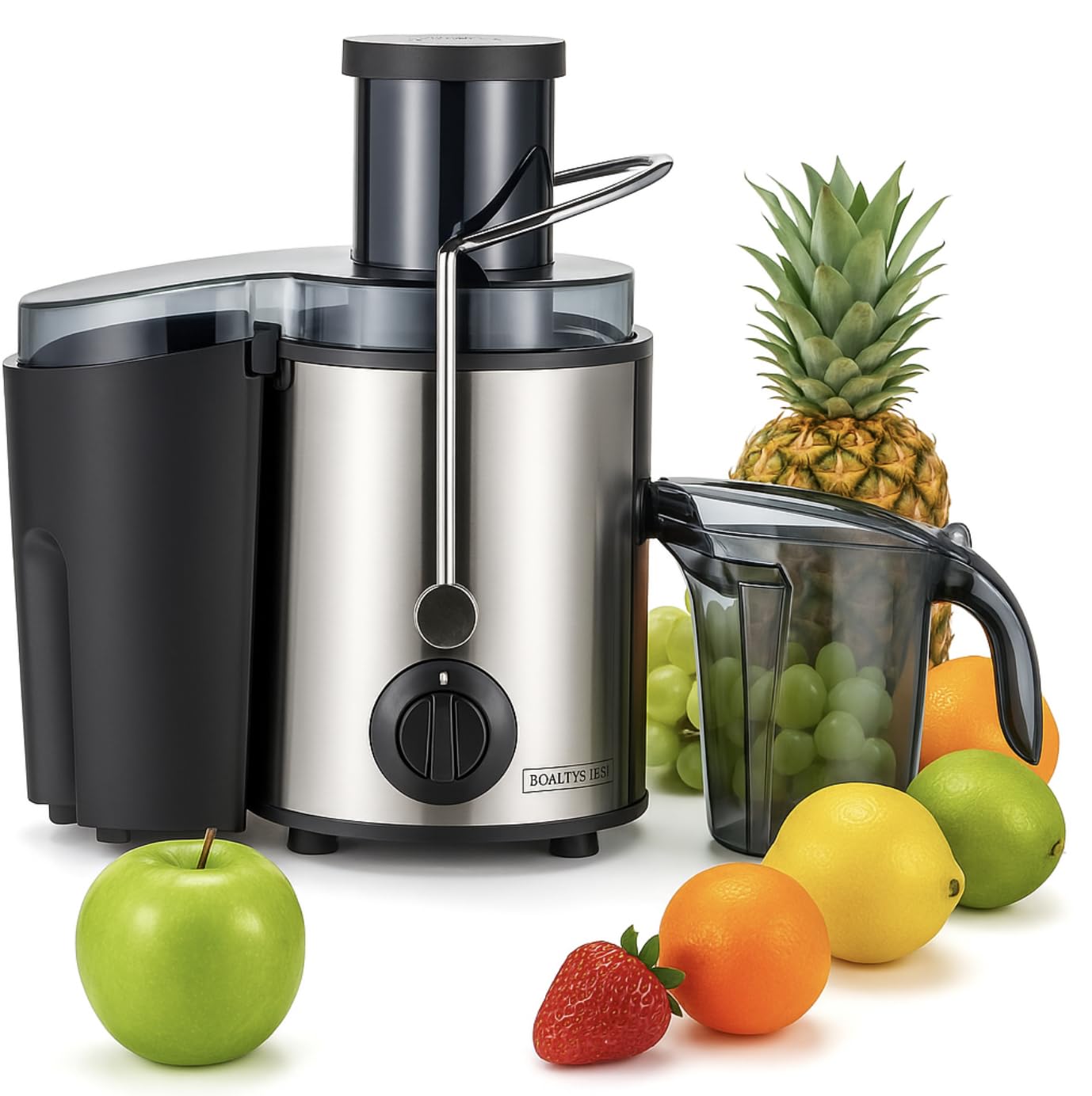 Centrifuga Frutta e Verdura 700W 1,5L – Estrattore Succo con 2 Velocità, Filtro in Acciaio Inox, Bocca Larga 65mm, Separatore di Schiuma, Facile da Pulire, Juicer Compatto da Cucina