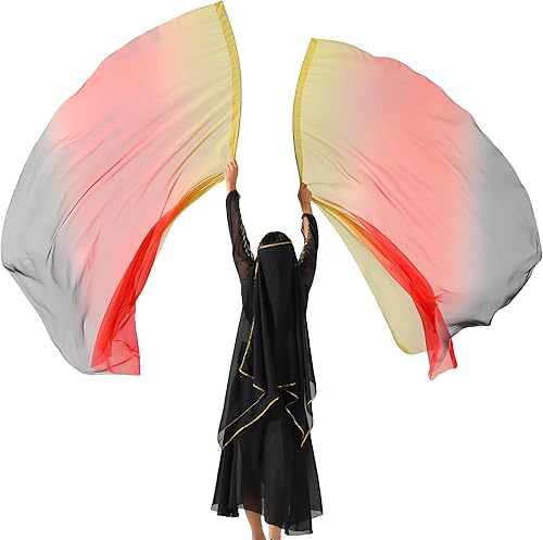 Vista 63 de MUNAFIE Worship Flags Set(2 Flags+2 Rods+1 Storage Bag) for Dance Church Flags for Worship Guard Flag Praise Dance Flags