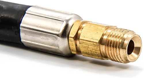 Miniatura 3 de Llave en T de latón para gas propano Camco, Grifo de propano con manguera de 12,7 cm