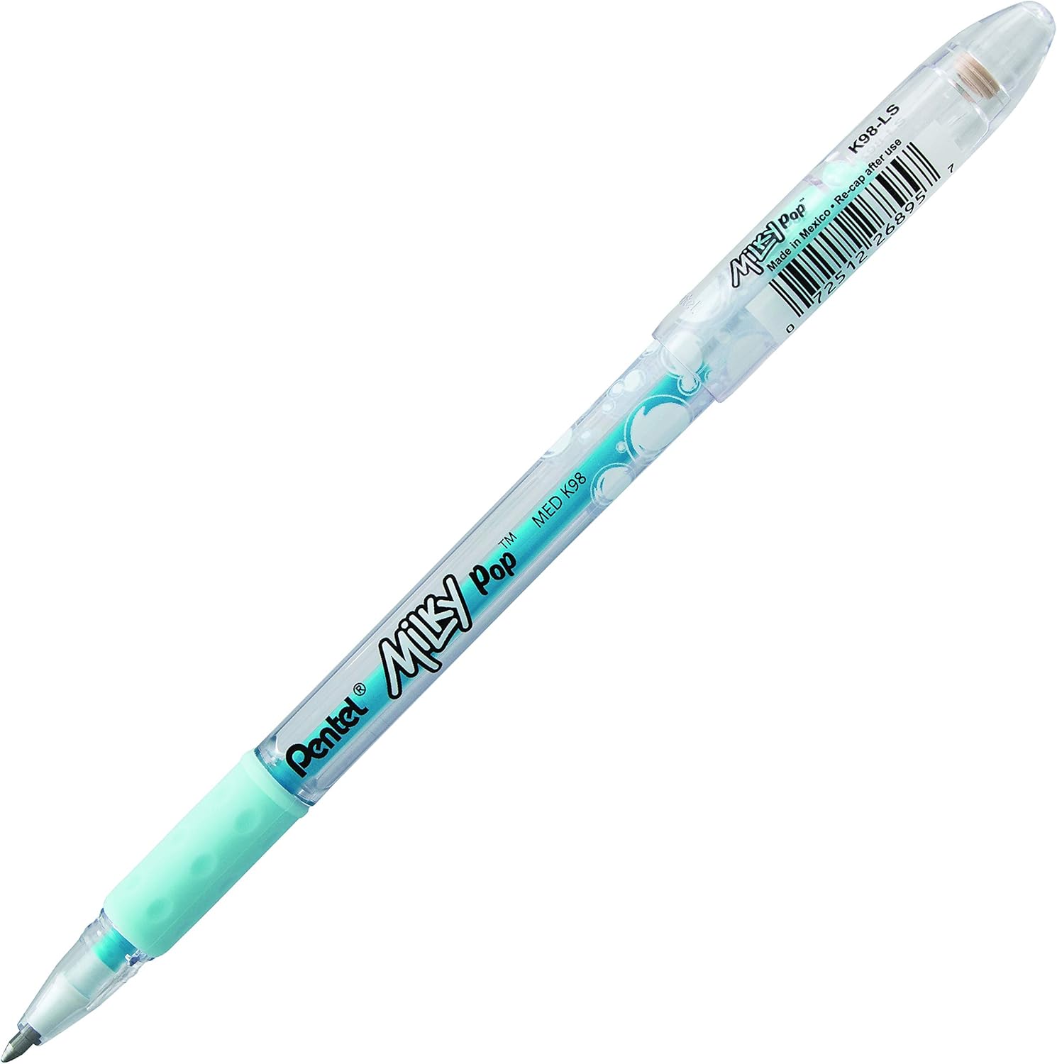 Pentel Milky Pop Pastel Gel Pen, (0.8mm) Medium Line, Sky Blue Ink - K98-LS