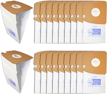 Gudotra 20 Packs Vacuum Bags Replacement for Eureka Style MM 3670 3680 Series Canisters Vacuum Bags Replace Part 60295A 60295B 60295C 60297A