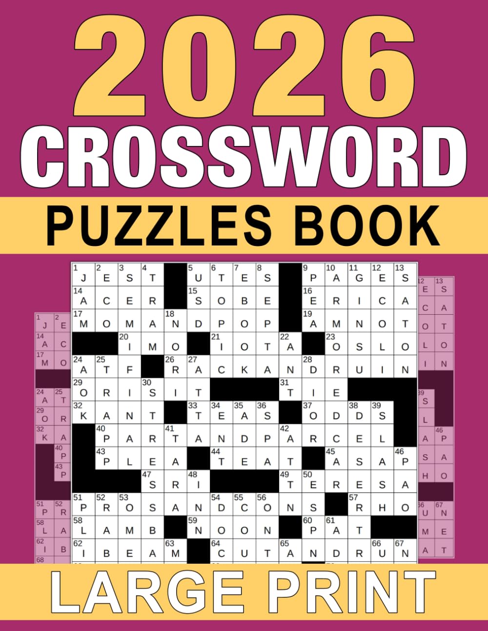 2026 Crossword Puzzles Book Large Print: Brain Boosting Crosswords For Adults And Seniors
