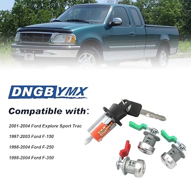 Ignition Switch Lock Cylinder Compatible with 1998-2004 Ford F150 F250 F350