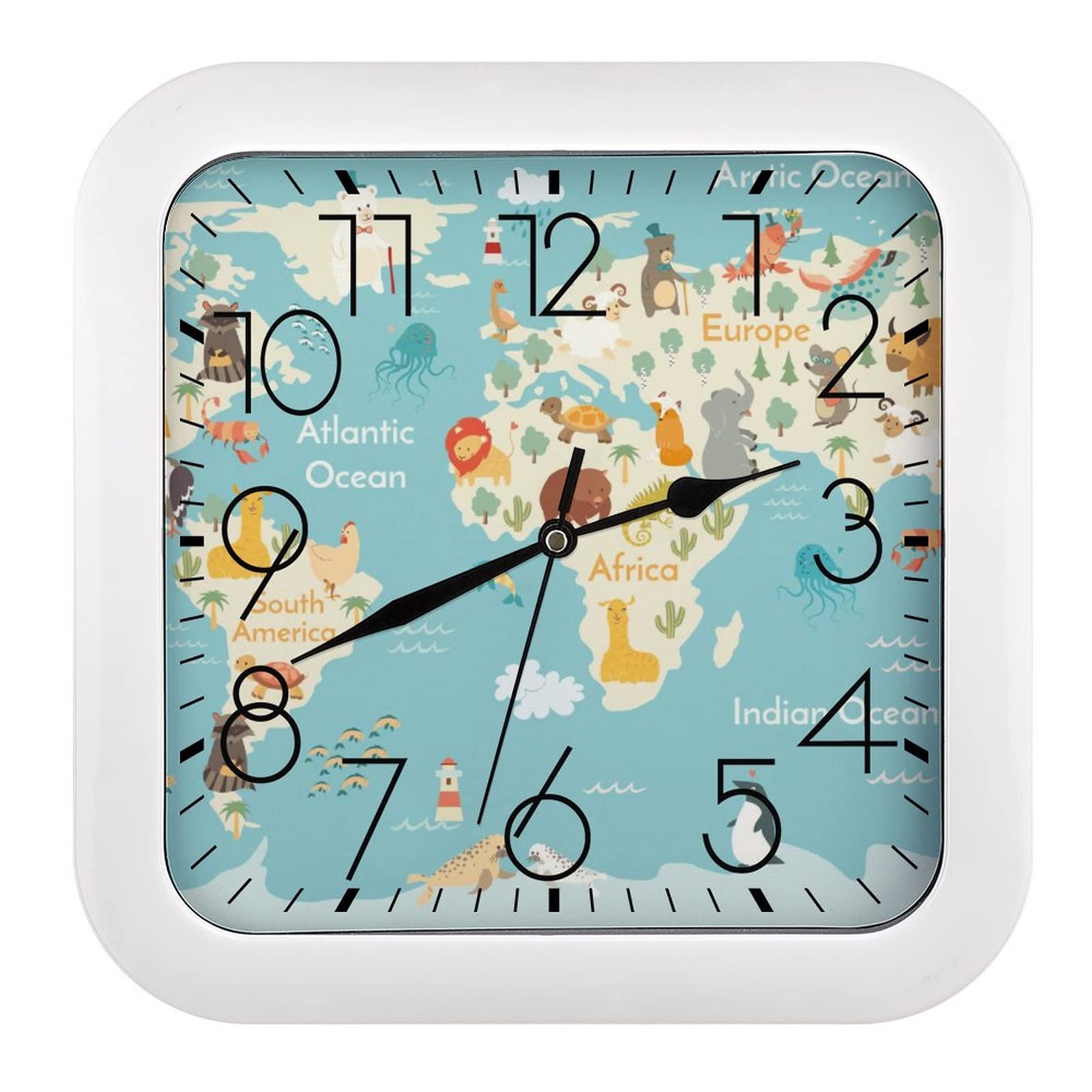 Horloge Murale Grands Chiffres lisible et carrée 26cm