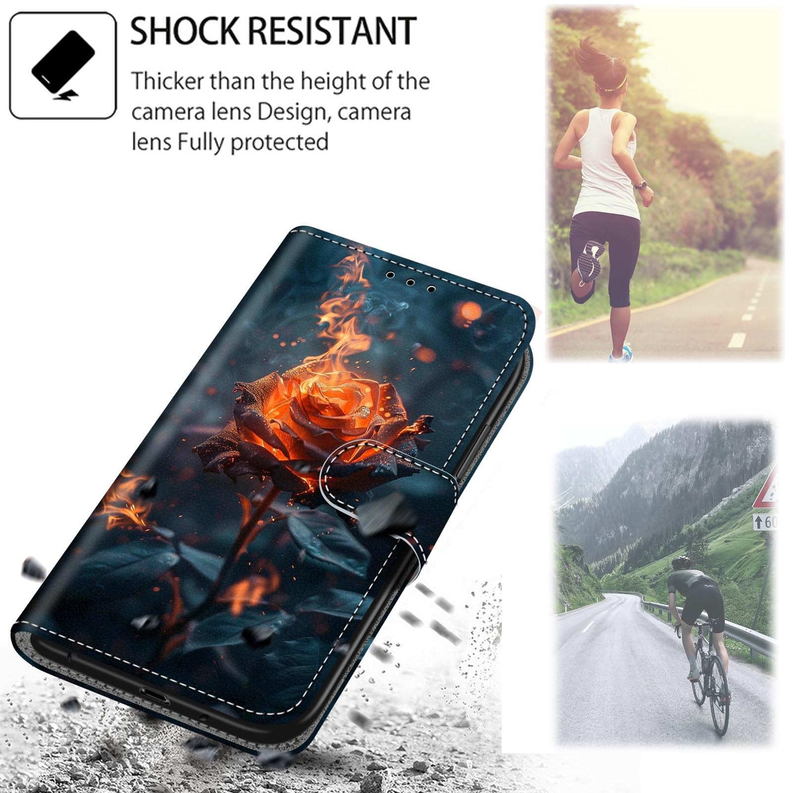 Custodia Portafoglio A Libro Per IPhone 13/14 Con Cover Interna TPU - Fessure Per Carte E Supporto Stand, Design Albero Rosa, Pelle Sintetica