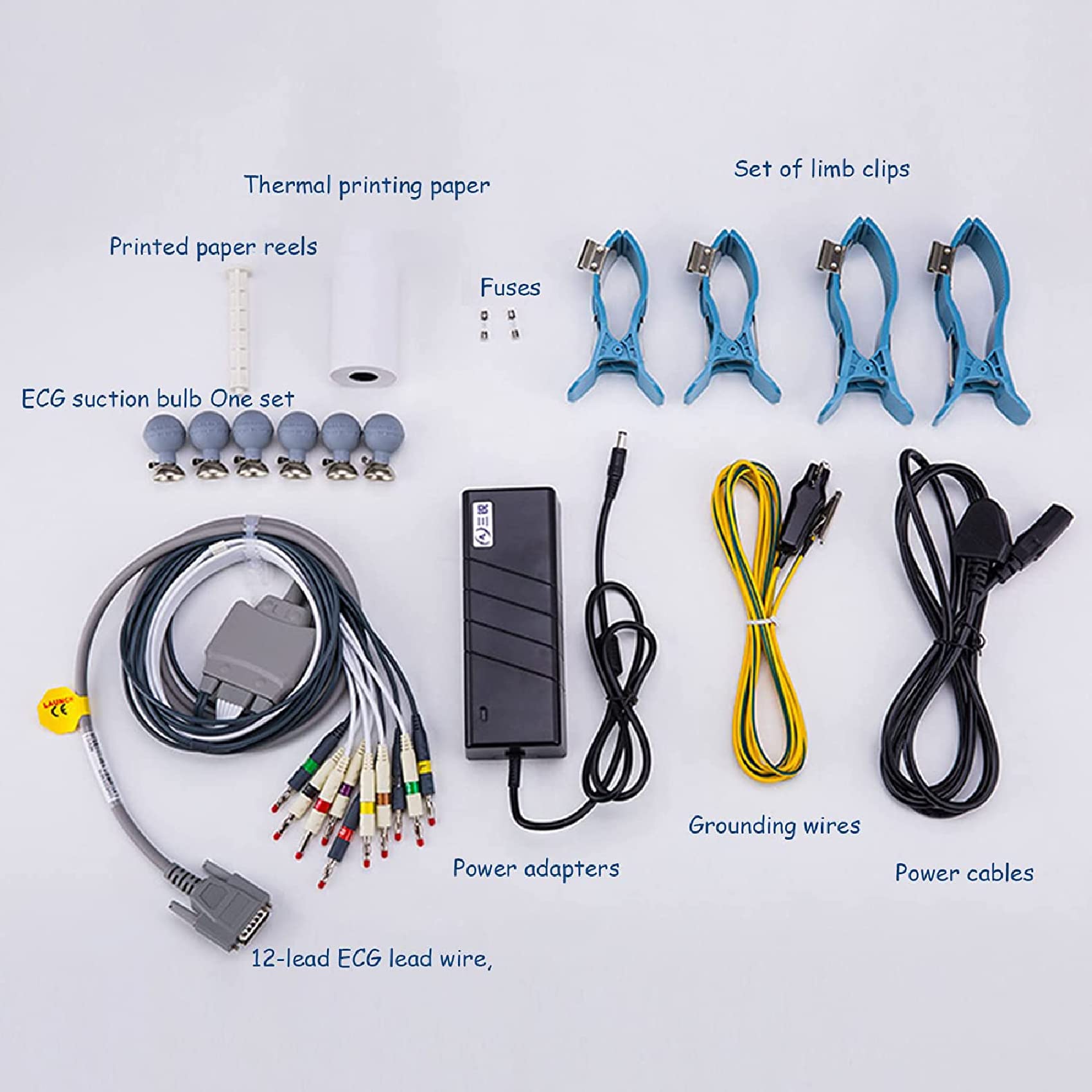 Easy-Monitor-Einheit, tragbarer EKG-/EKG-Monitor, professionelles Farb-LCD-Digital-12-Kanal-3-Kanal-Gerät mit Druckpapier für die medizinische Mundpflege, Vitalzeichen-Intensivstation CCU