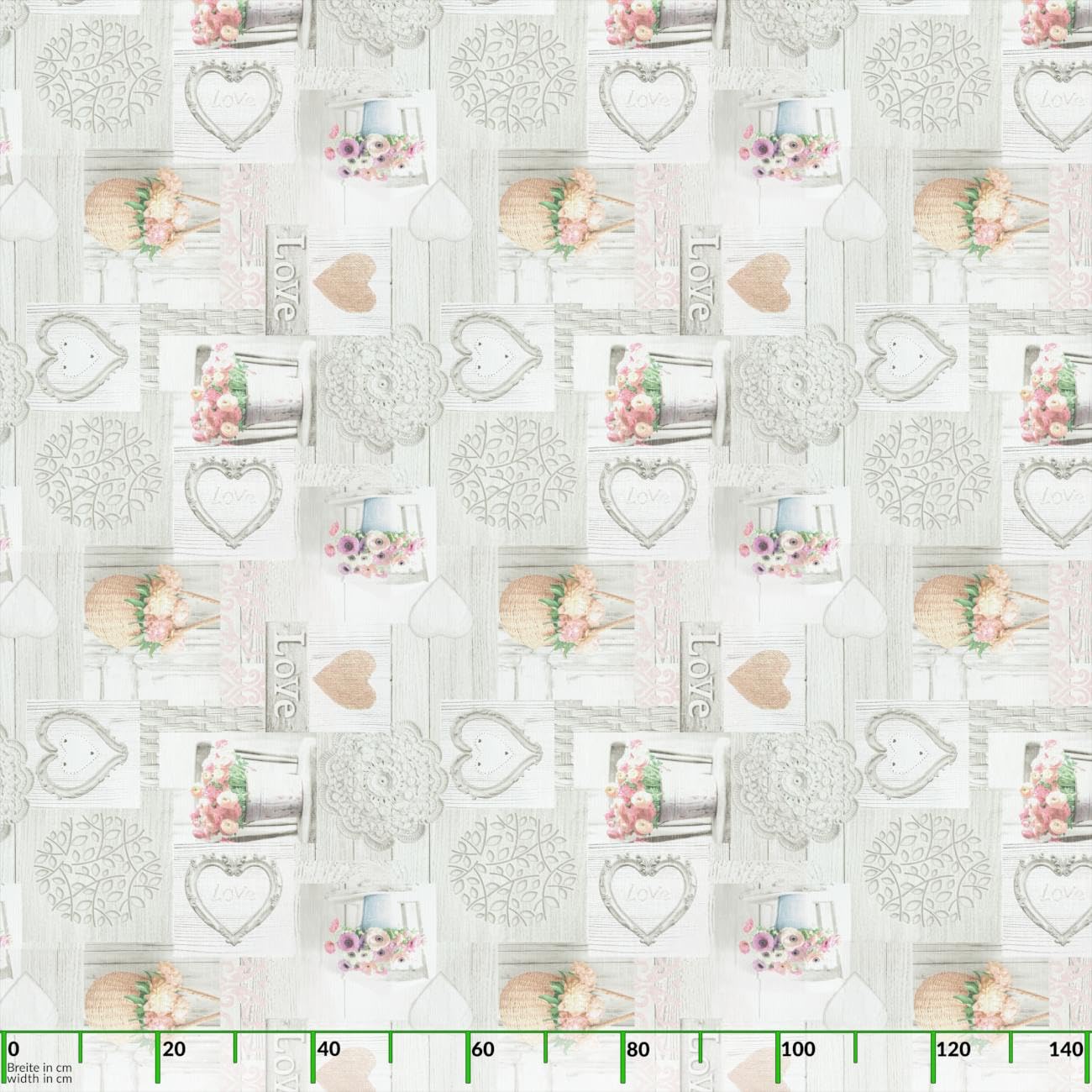 Wachstuch Tischdecke abwaschbar Wachstischdecke pflegeleicht Lotuseffekt Outdoor Gartentischdecke Landhaus Blumen 240 x 140 cm (Rechteckig)