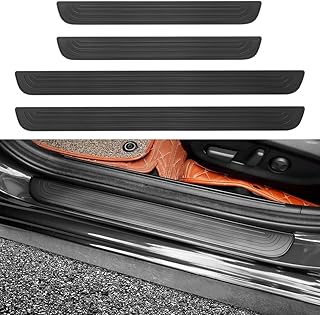 4 Piezas Protector Umbral Puerta Coche para Aston Martin DB12 Volante 2023 2024 2025 2026, Protector Parachoques Goma Antiarañazos Banda Alféizar Entrada