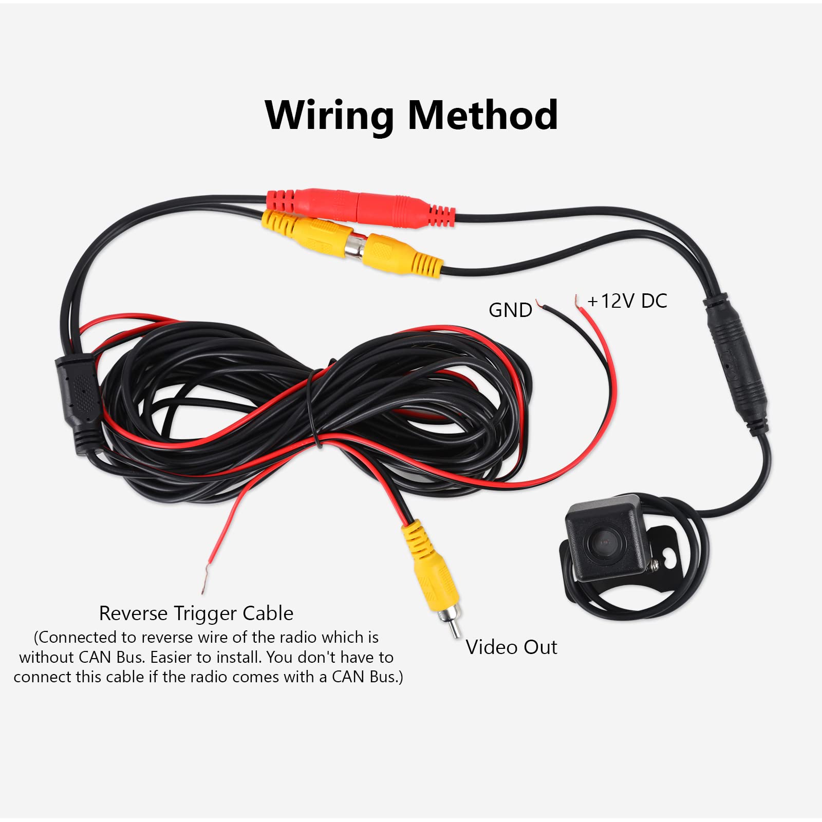Eonon Telecamera di retromarcia con grandangolo da 160° IP68 1920 * 1080 0,2 Lux per Android 13/14 GPS Autoradio Unità principale OPA13 VWA13 E46A13 UA13 E46X7 VWA12S VWX7 E90X7 UA13-Plus A0127