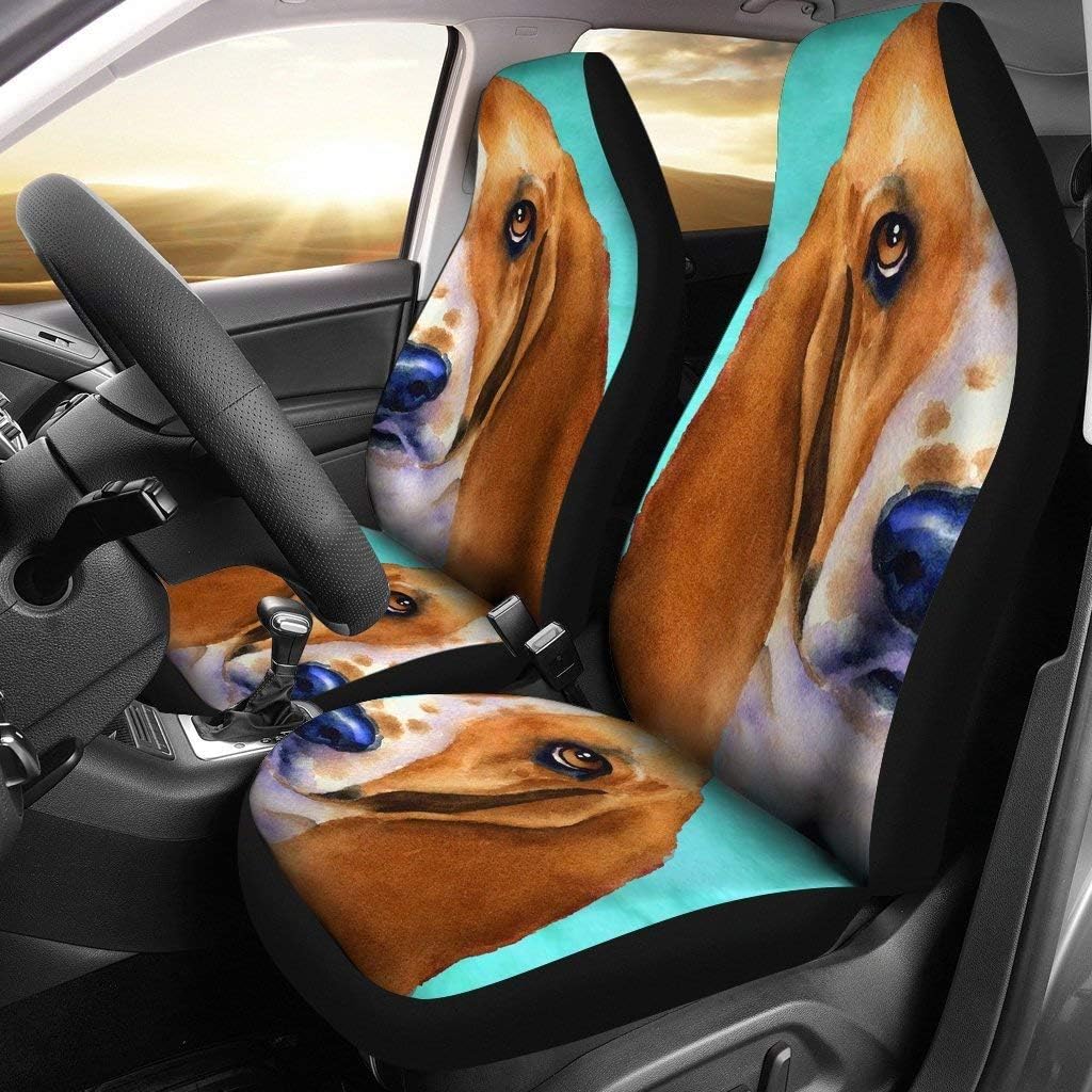 Basset Hound Dog Art Print Car Seat Covers