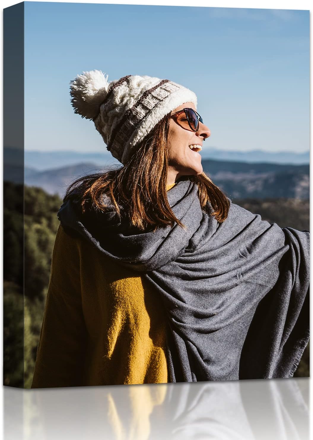 Custom Canvas Prints with Your Photo - Personalized Canvas Pictures on Wall Art for Bedroom, Living Room, Gifts for White 20 in x 30 in